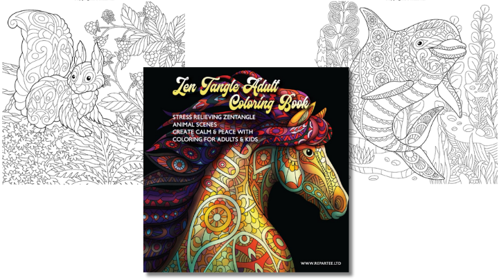 Animal Scene Coloring Books For Adults animal scene coloring books for adults