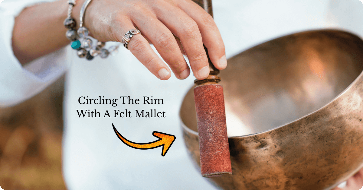 round the rim with felt mallet