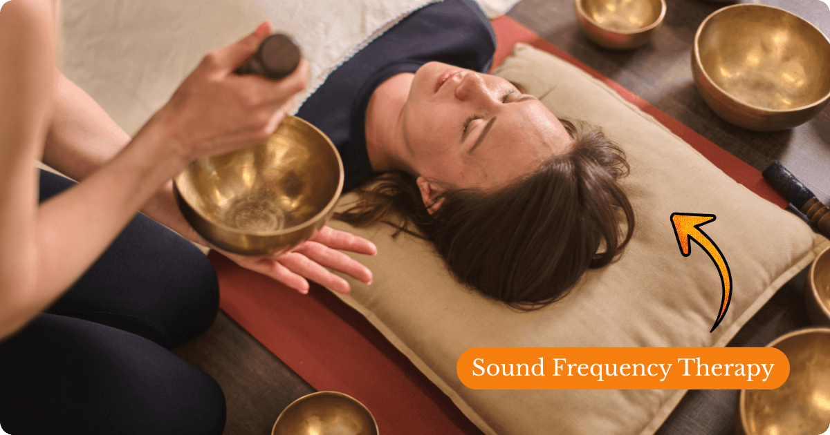 sound frequency therapy using singing bowls
