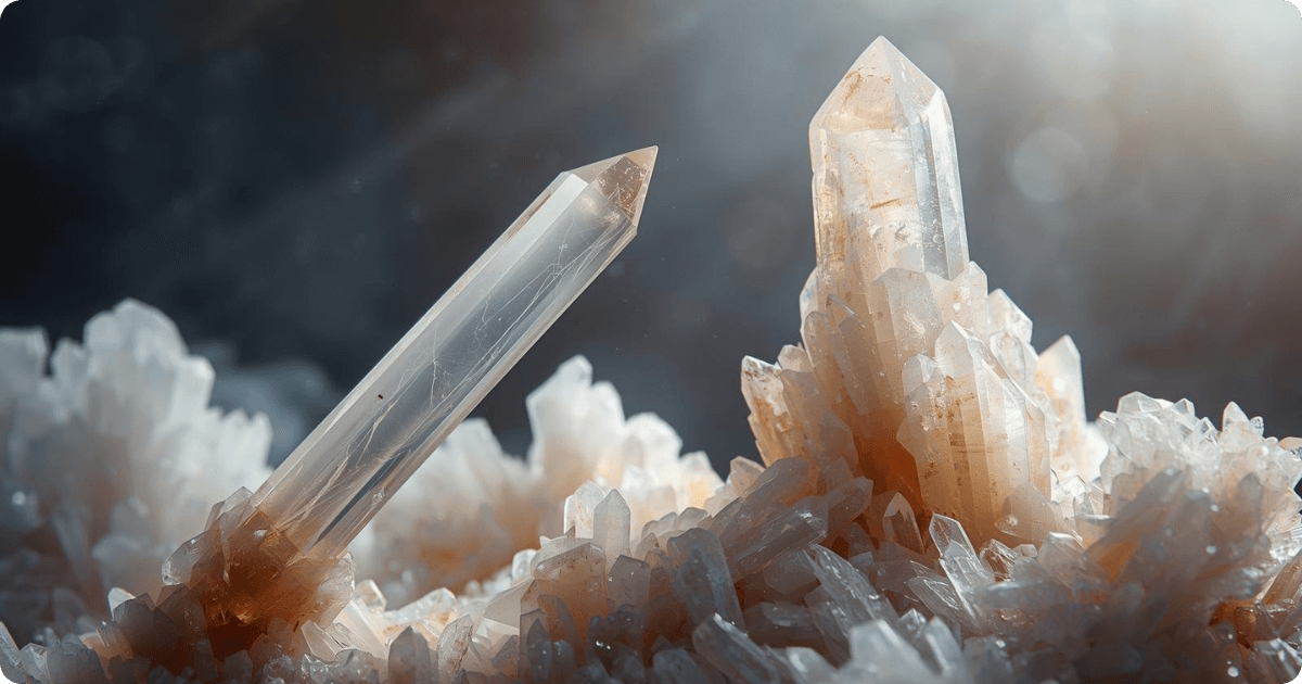 clear quartz crystals
