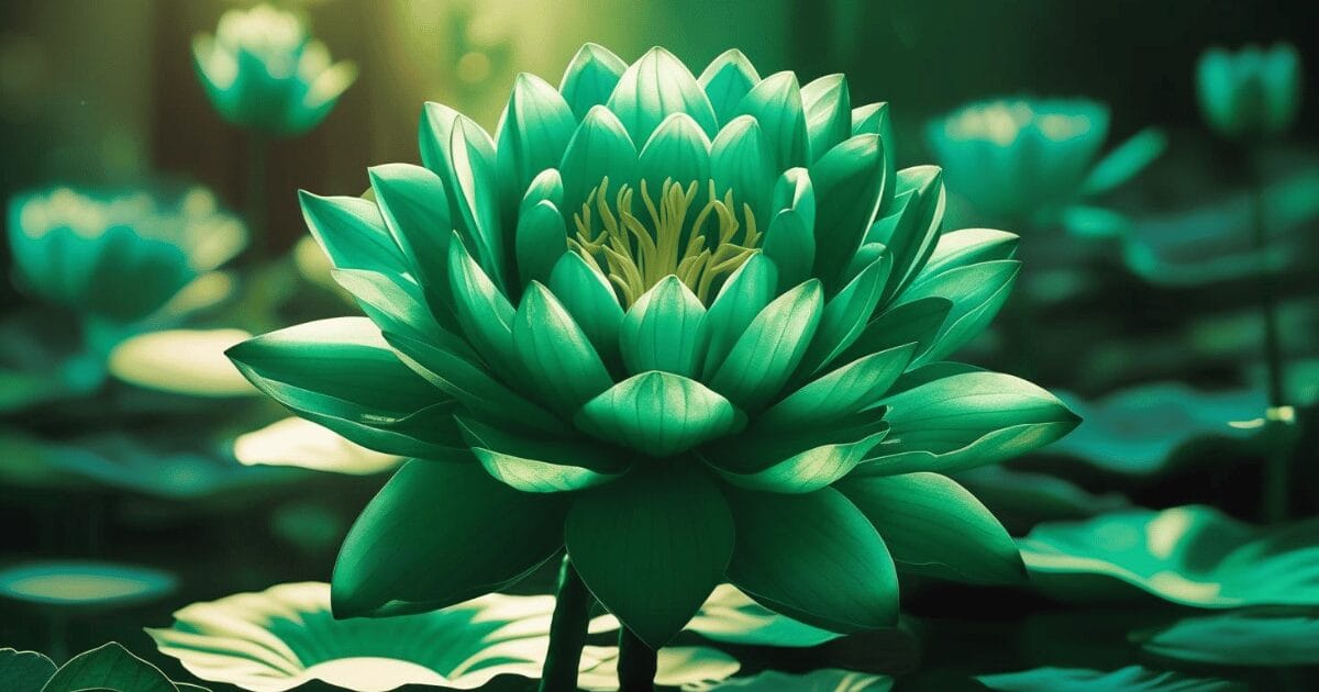 The Green aura is symbolised by the green lotus mandala