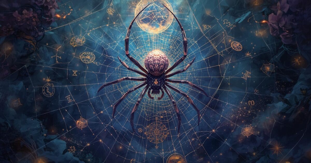 As a spirit animal, the spider symbolizes creativity, patience, and the interconnectedness of all things, representing your ability to weave and manifest your own reality through careful planning and effort