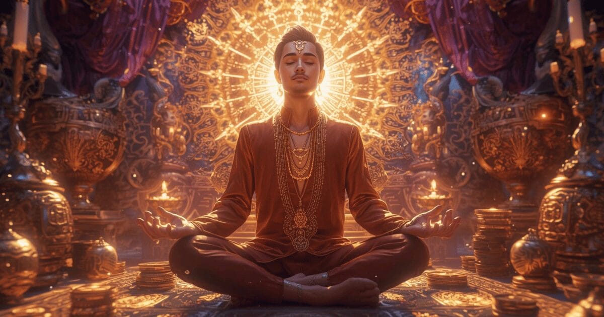 Tiger Eye Healing Crystal In Meditation