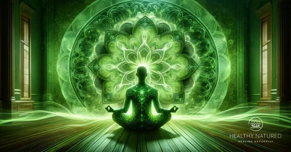 the green aura brings calmness, growth and balance.