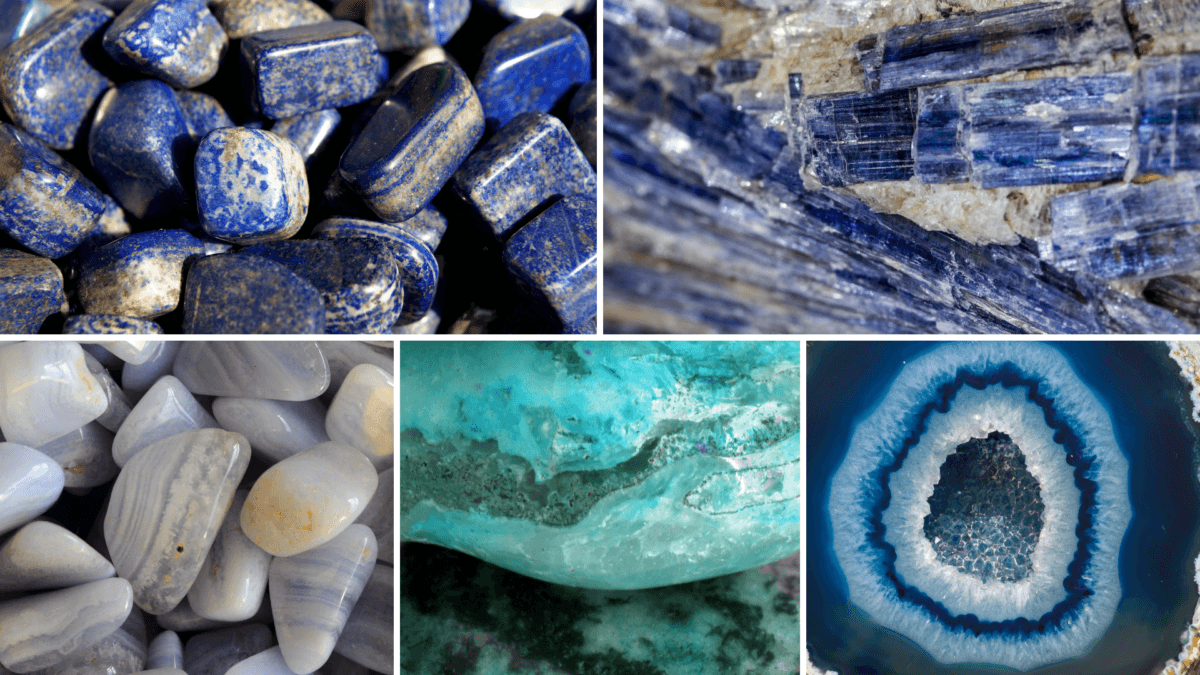popular blue crystals and stones