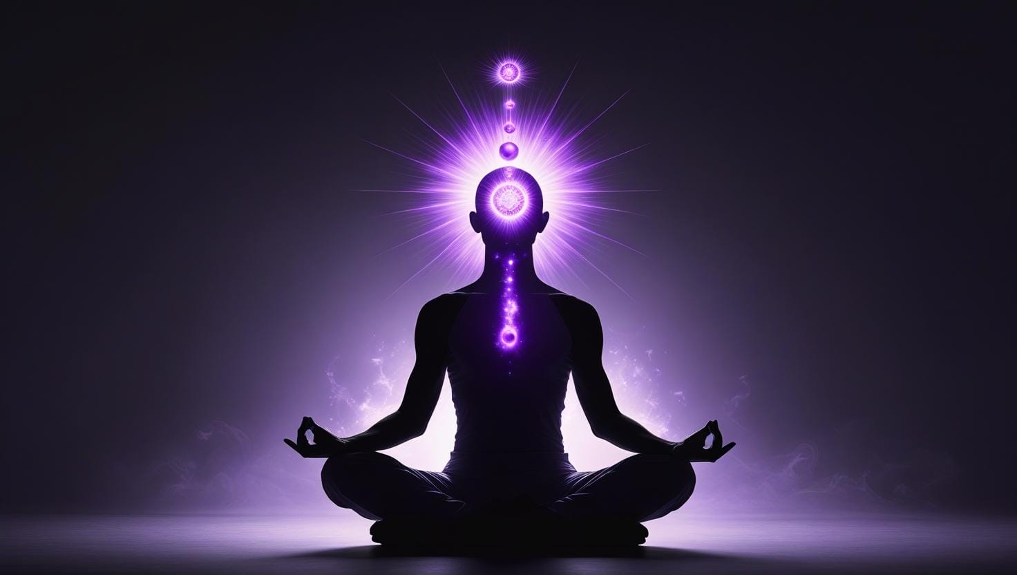 sahasrara the crown chakra balancing - meaning of violet aura