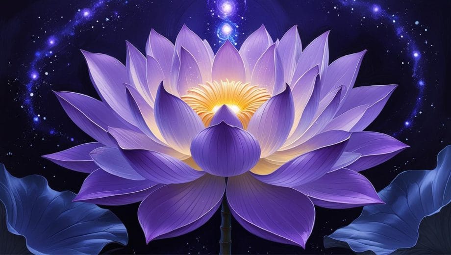 the thousand petaled lotus - violet aura meaning