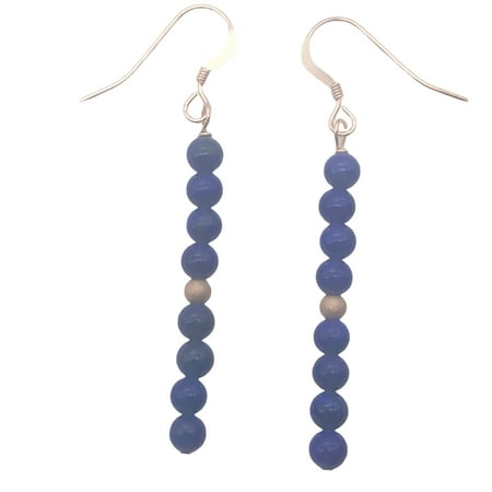 Natural AAA Lapis with 14K Rose Gold Filled Earrings | 2 Long | Blue |