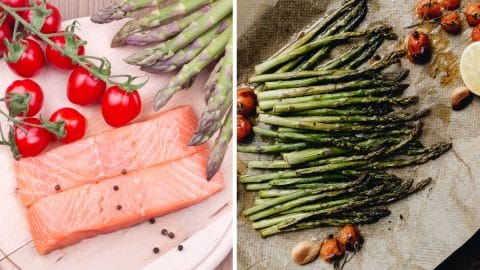 prepare salmon and asparagus