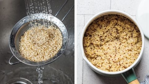 rinse and cook quinoa