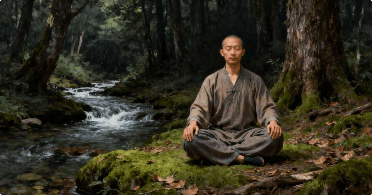 practice meditation or mindfulness in forest settings