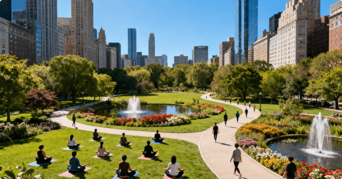 urban parks are an excellent environment to begin bathing