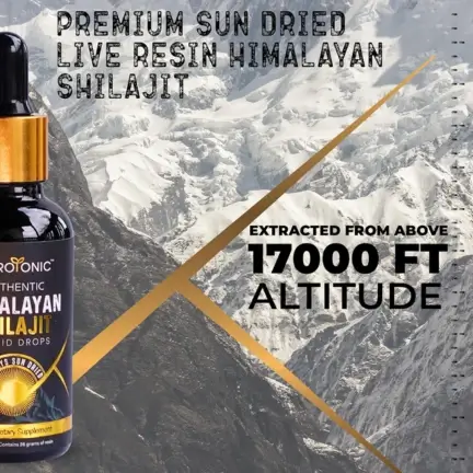 Himalayan Shilajit extracted from above 17000 feet altitude.