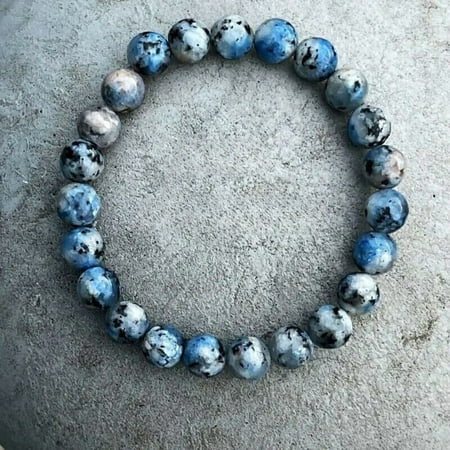 Azurite Jasper Crystal 8MM Bead Healing Reiki Balance Women Men Gift Bracelet