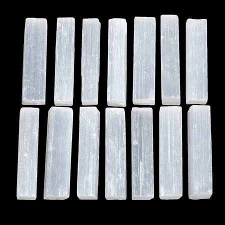 Himalayan Glow Selenite Crystal Sticks 4 inch Crystal Wand for Healing and Cleansing - 2 lbs