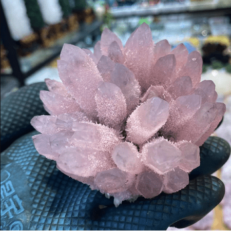 Natural Rose Crystal Cluster Pink Crystal Stone Pink quartz Flower Quartz Crystal Cluster Crystal Gemstone Crystal Gemstone