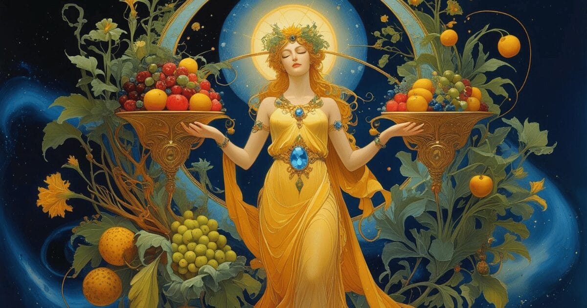 The Goddess of manifestation symbolised by spiritual numbers of abundance and prosperity