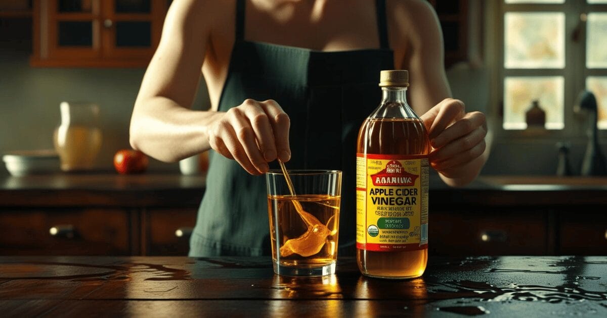 someone mixing their acv detox for weight loss 