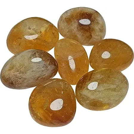 Aldomin๏ฟฝ Natural A+ Citrine Healing Crystal Tumble Stone (100 Gram)