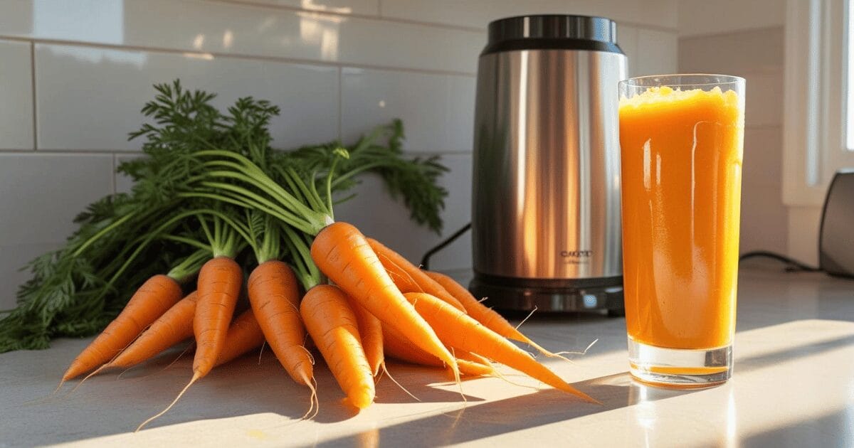 freshly squeezed carrot detox juice cleanse recipe