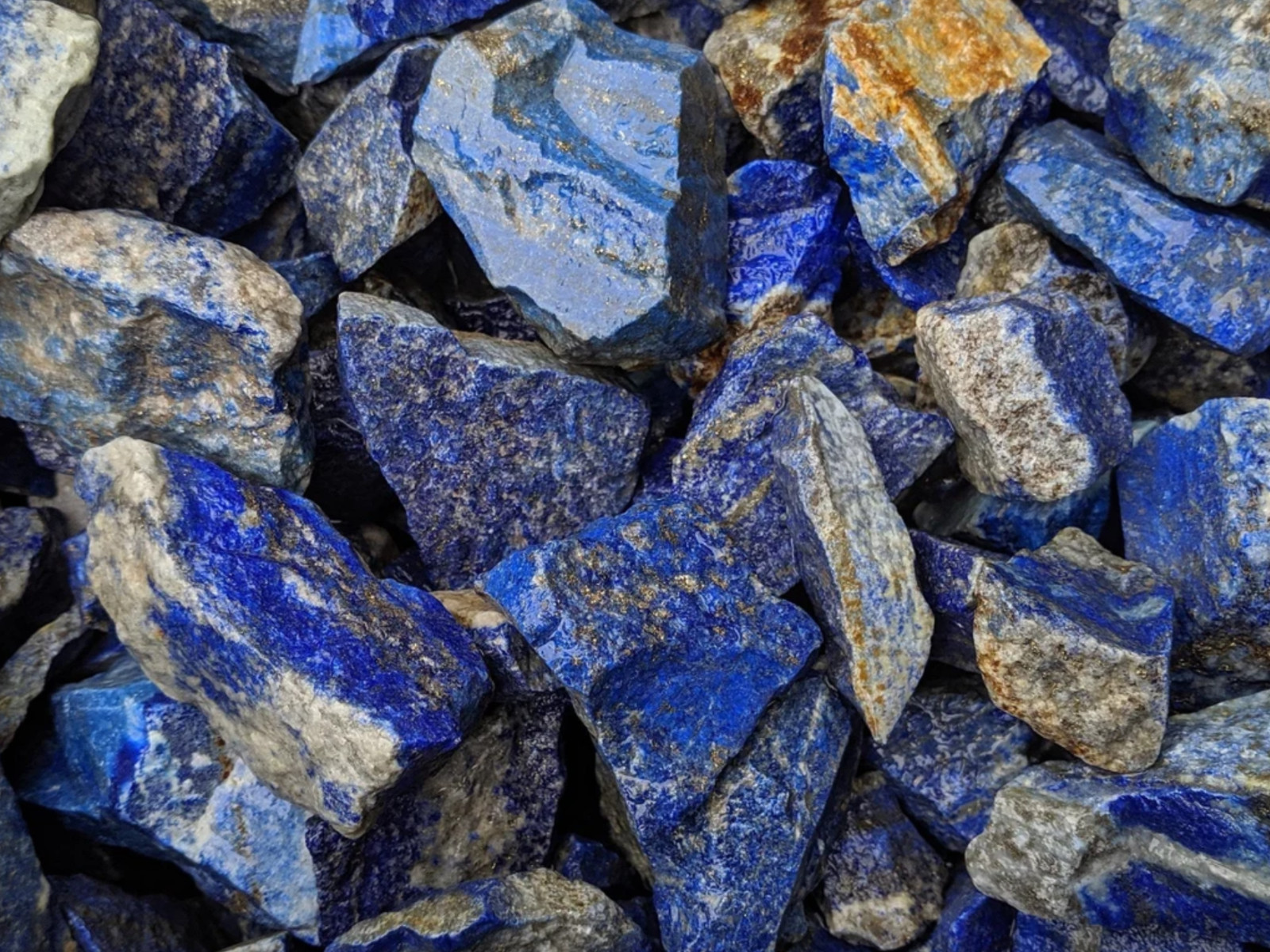 Lapis Lazuli - Rough Rocks for Tumbling - Bulk Wholesale 1LB options