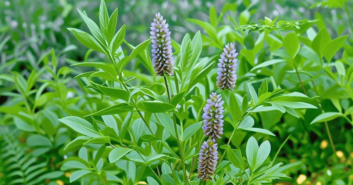 liquorice plant growing wild