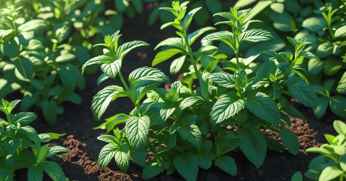 new shoot peppermint