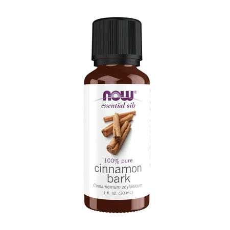 NOW Essential Oils Cinnamon Bark Oil Warming Aromatherapy Scent Steam Distilled 100% Pure Vegan Child Resistant Cap 1-Ounce