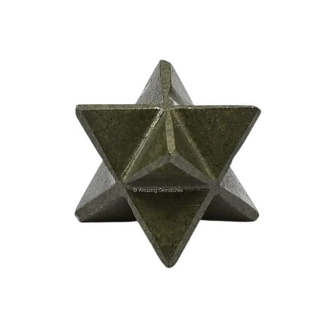 Pyrite Merkaba Crystal - 0.75 Inches Metaphysical Merkaba Star for Meditation - Energetic Tetrahedron Crystal and Healing Stones for Spiritual Growth and Healing (15-20mm)