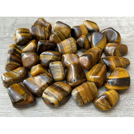 Tiger Eye Tumbled Stones Polished Tiger Eye Gemstone Tiger Eye Healing Crystals (Tiger Eye 1 Pound)