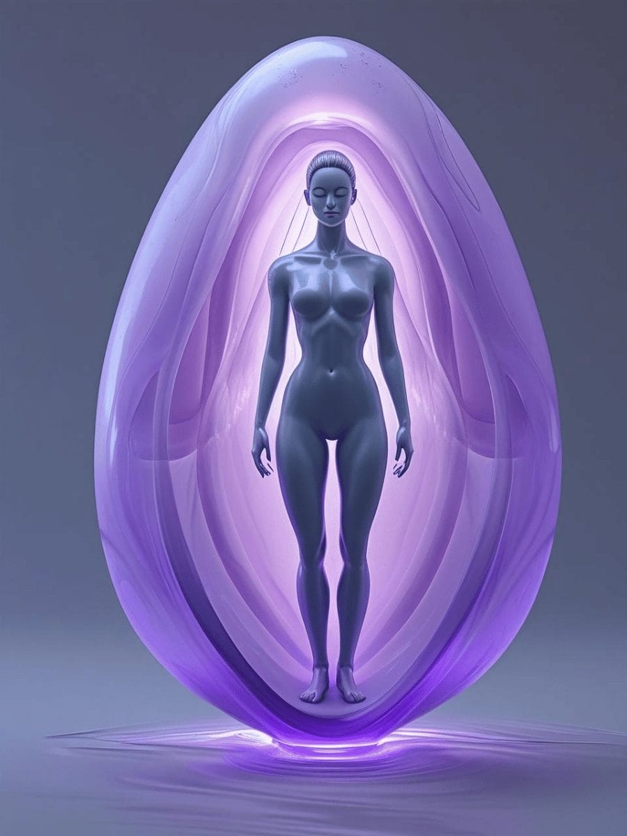 violet and purples in the aura