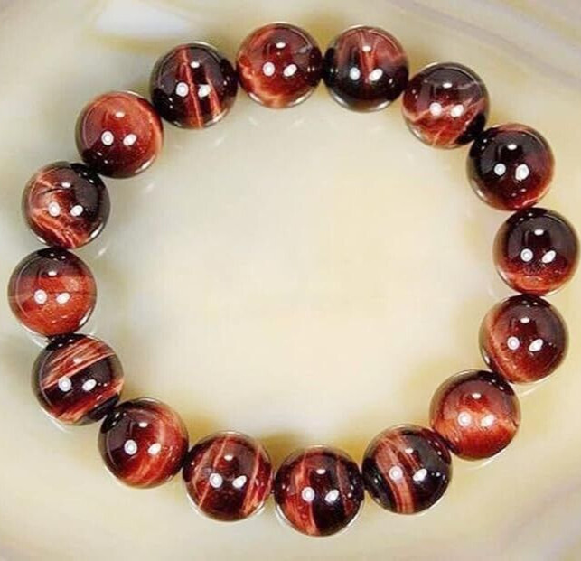 2025HOT Natural Red Tiger Eye Stone Bracelet Lucky Reiki Healing Gift For Family