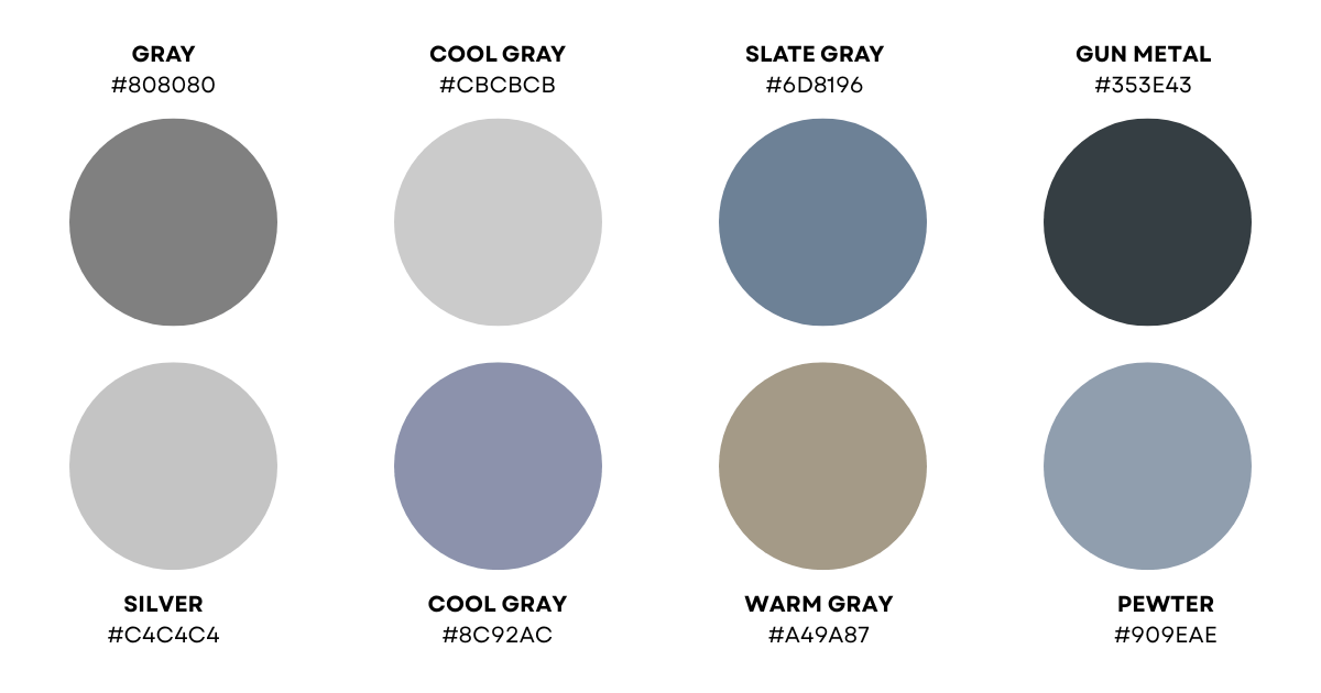 Gray color palette