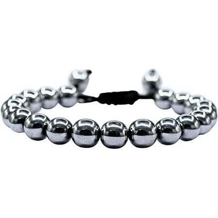 Amazing Gemstone Silver Hematite Crystal Bracelet Adjustable