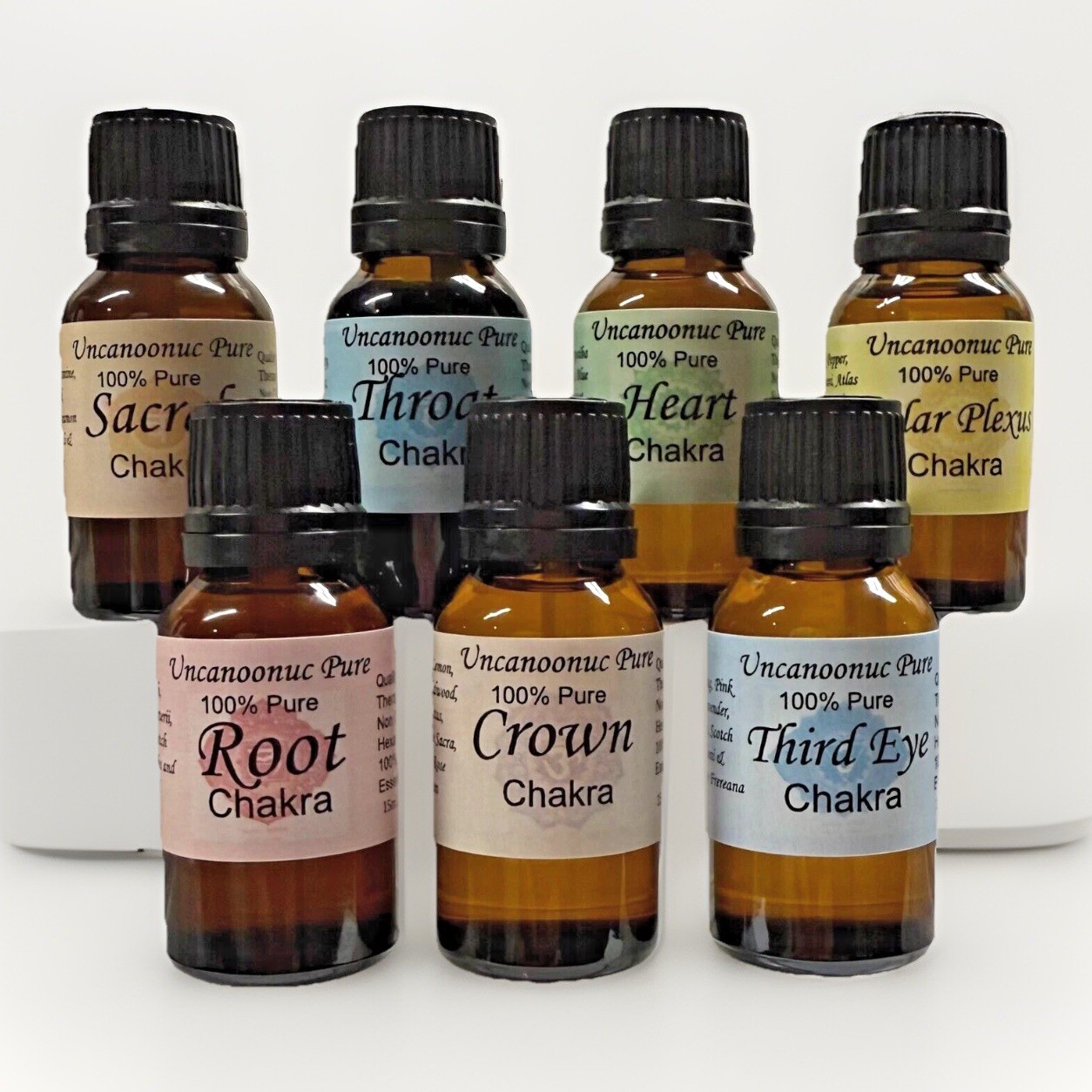 Chakra Essential Oils Set – 7x 15mL Bottles – 100% Pure Aromatherapy Healing Kit