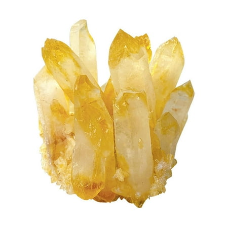Citrine Crystal Cluster Natural Crystal Rocks Geode Stone Specimen Yellow Crystal Clusters Mineral Specimen for Home&Office Decoration Fengshui 610-700g