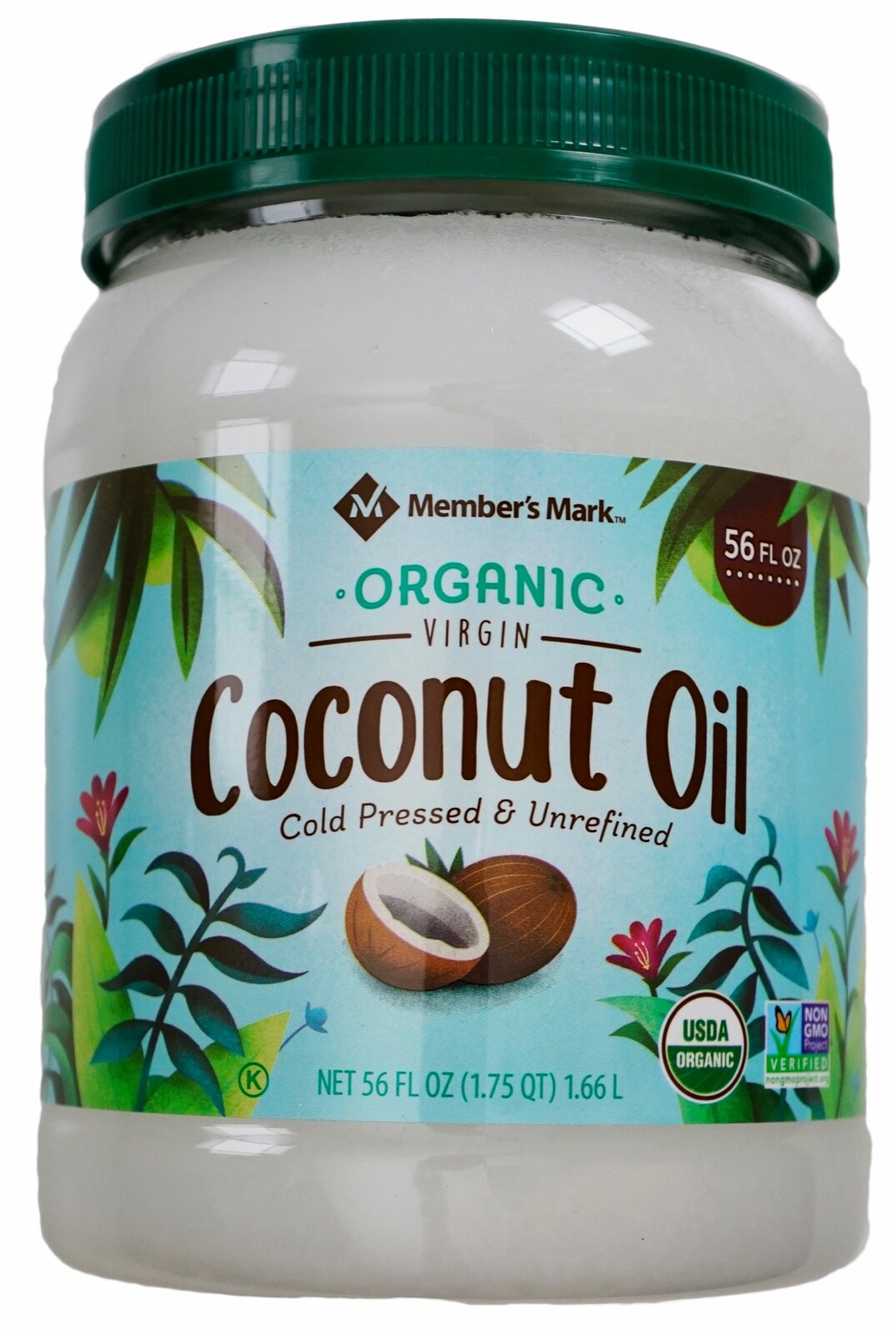Member's Mark USDA Organic Virgin Coconut Oil Cold Pressed Unrefined, 56 FL OZ