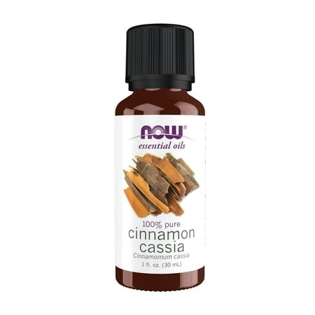 NOW Essential Oils Cinnamon Cassia Oil Warming Aromatherapy Scent Steam Distilled 100% Pure Vegan Child Resistant Cap 1-Ounce
