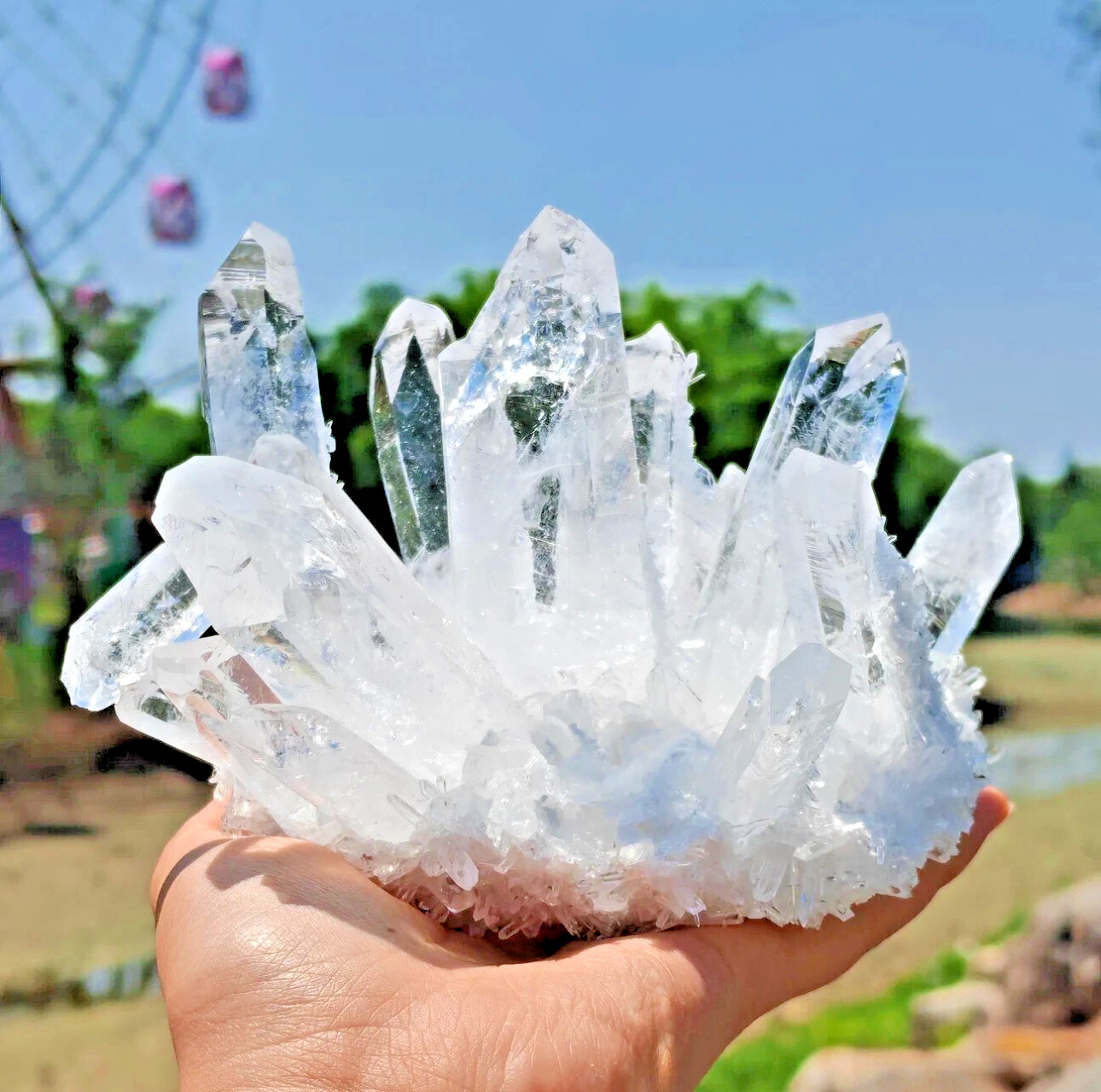 300g Natural Clear Quartz Cluster Crystal Mineral Specimen Healing Crystal