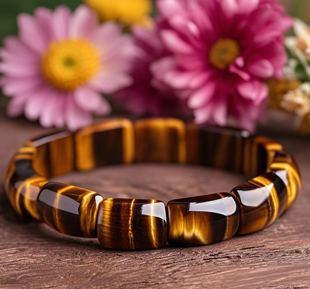 Natural Tiger Eye Crystal Gemstone Beads Stretch Bracelet Father's Day Gifts