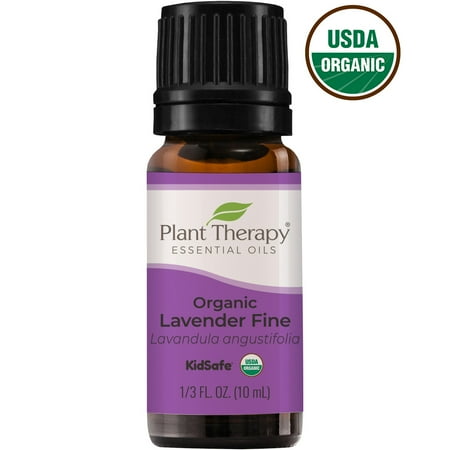 Plant Therapy Organic Lavender Fine 10 mL (1/3 oz) 100% Pure USDA Certified Undiluted Therapeutic Grade