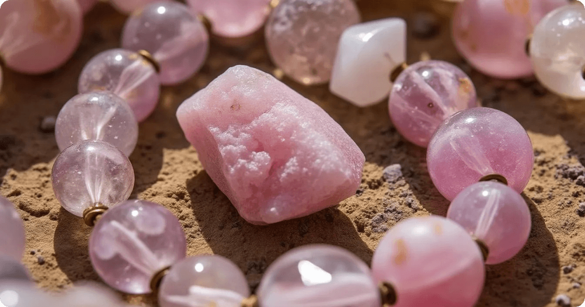 rose quartz crystal amulets