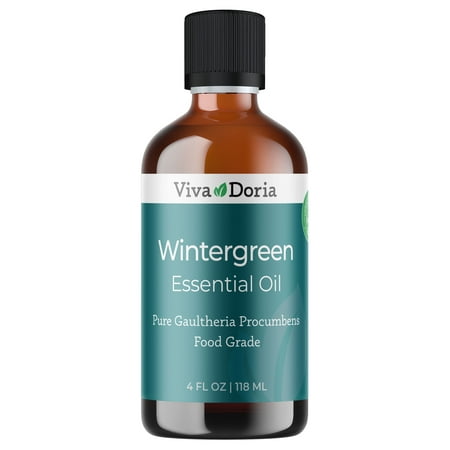 Viva Doria Pure Undiluted Food Grade Wintergreen Essential Oil 118 mL (4 Fl Oz)