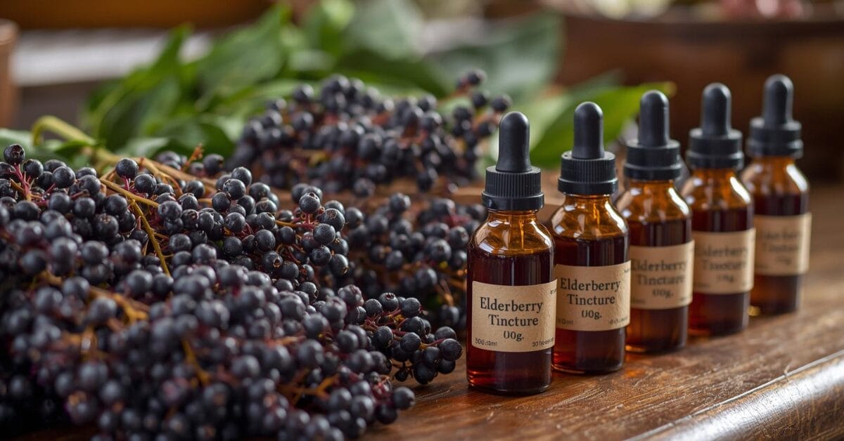 Elderberry Supports the immune system and helps with cold flu symptoms.