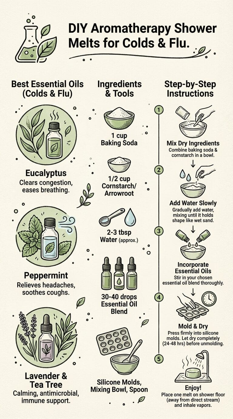 how to create your own shower melts infographic