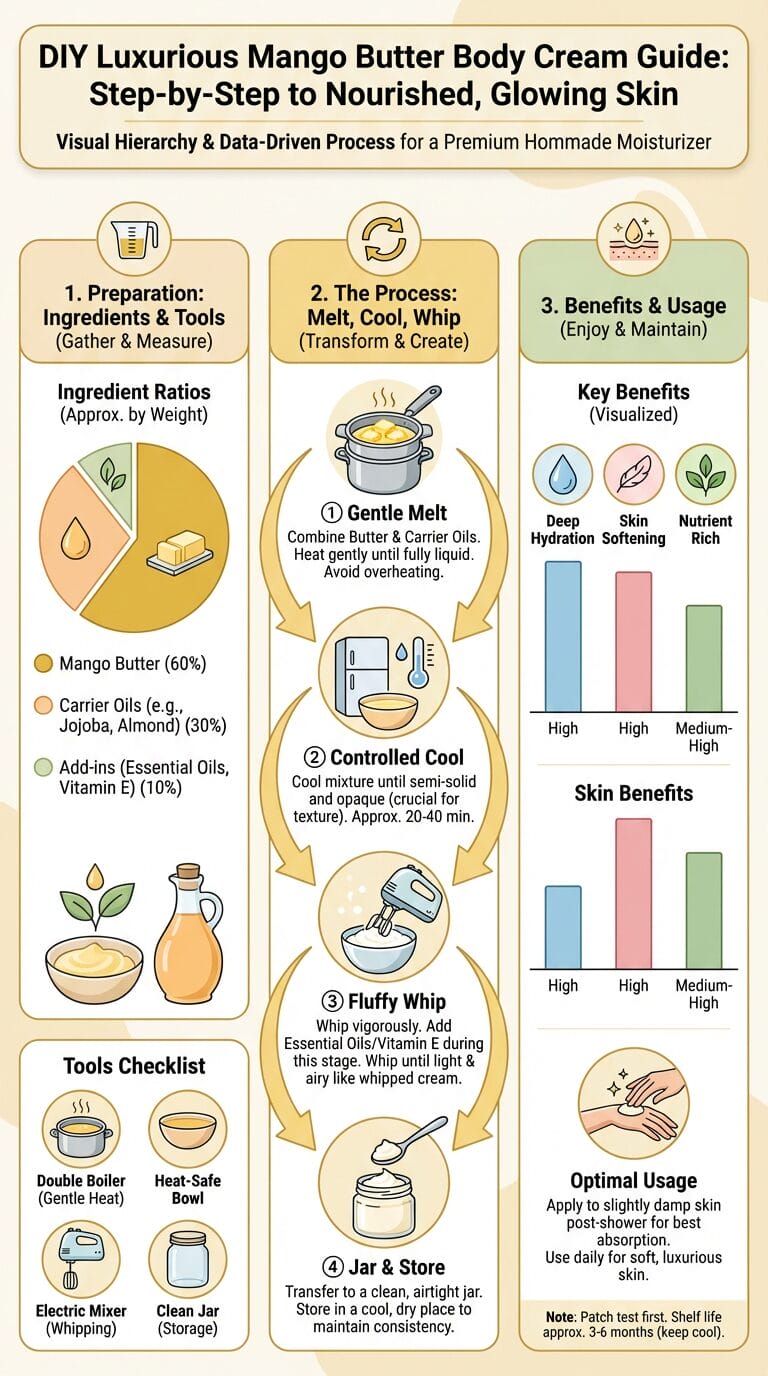 luxurious diy mango butter infographic
