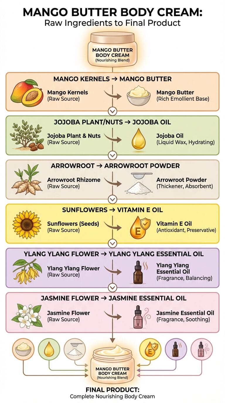 mango butter body cream raw ingredients