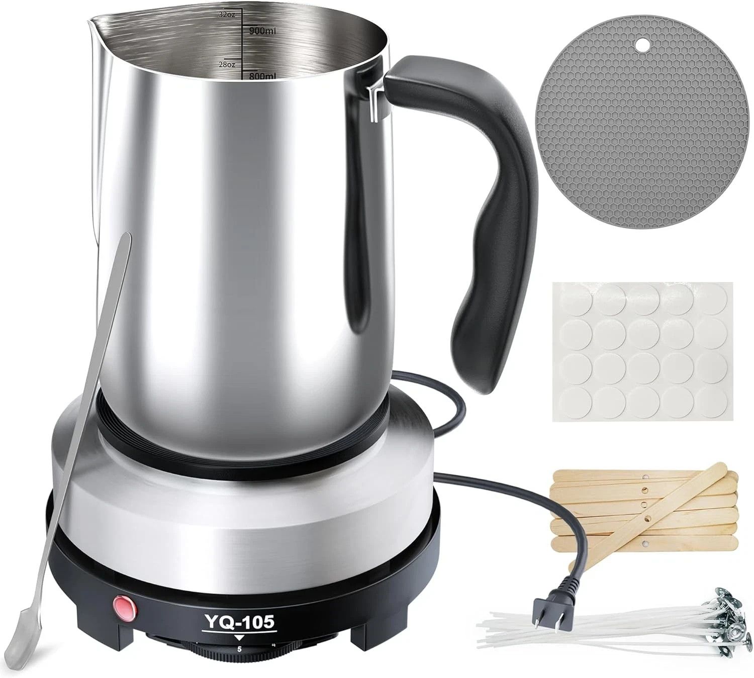 Candle Making Kit,Candle Making Supplies with Electric Hot Plate,Wax Melting Pot