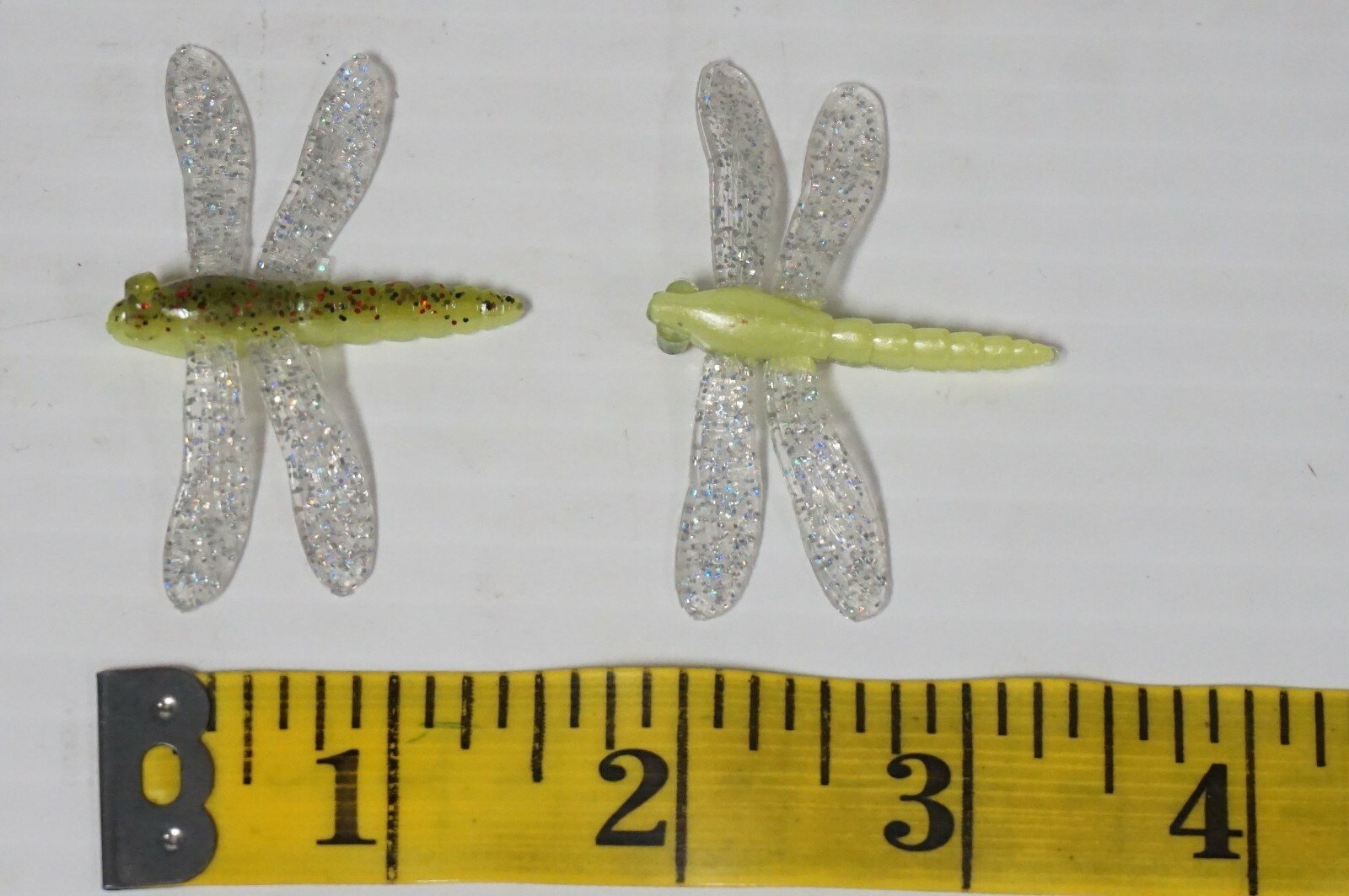 50 - 2" Dragonfly Plastic Panfish Fishing Tackle Bait - Multiple Colors