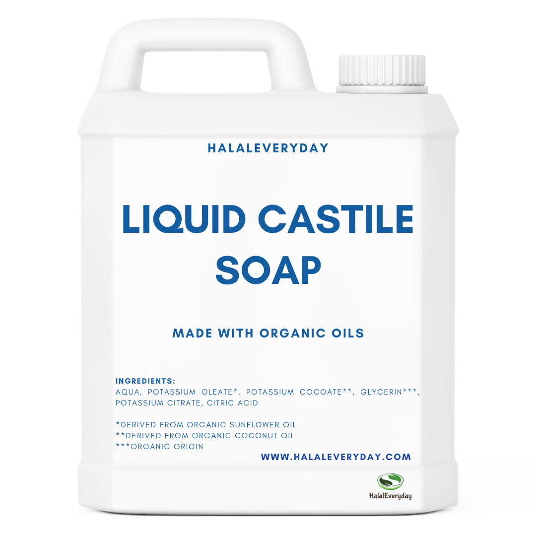 Liquid Castile Soap Unscented Base Natural Organically Sourced Oils Cleanse Bulk